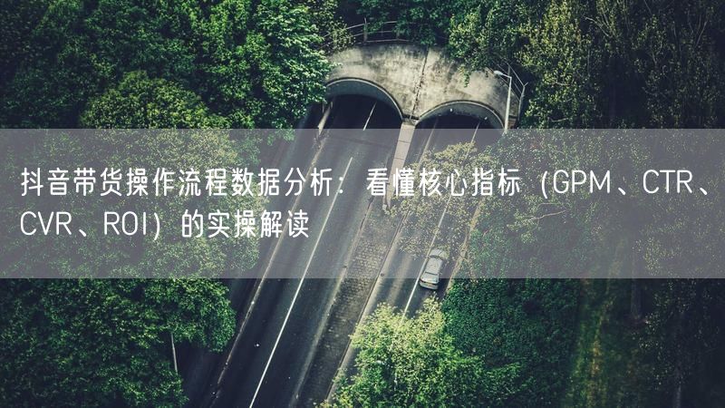 抖音带货操作流程数据分析：看懂核心指标（GPM、CTR、CVR、ROI）的实操解