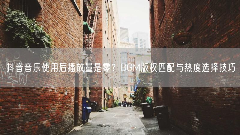 抖音音乐使用后播放量是零？BGM版权匹配与热度选择技巧