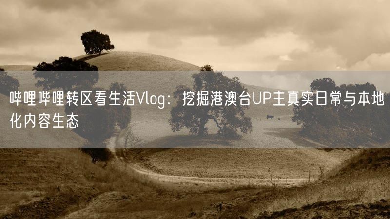 哔哩哔哩转区看生活Vlog：挖掘港澳台UP主真实日常与本地化