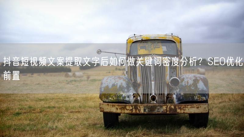 抖音短视频文案提取文字后如何做关键词密度分析？SEO优化前置